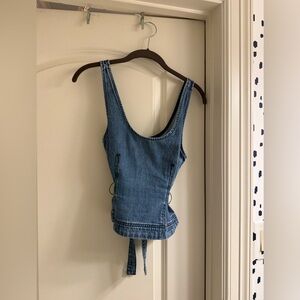 Rag & Bone Blue Denim Top